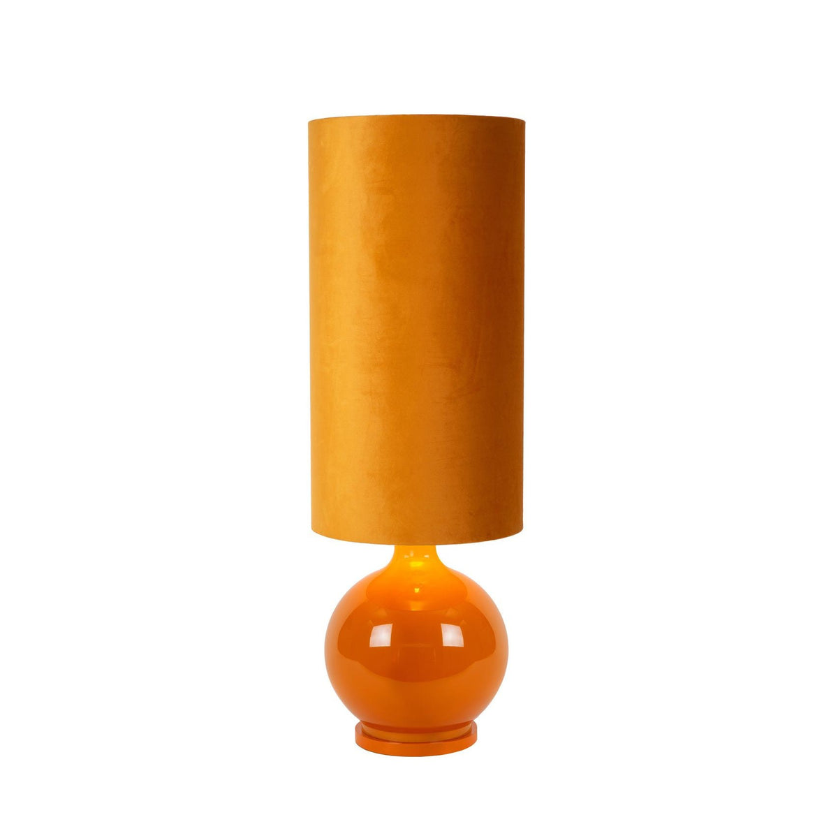 Lampadaire Esterad jaune, verre