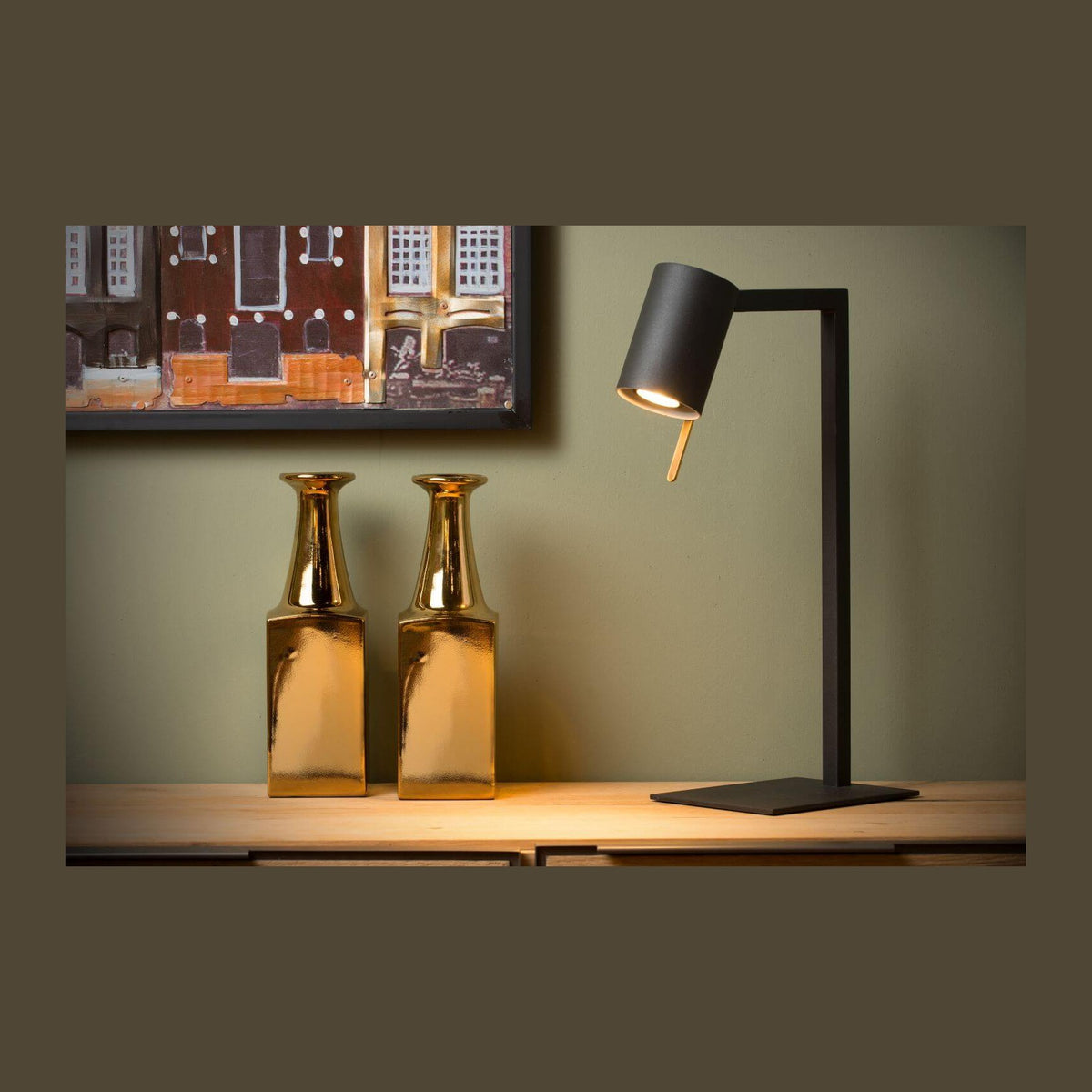 Lampe de bureau Lesley noire