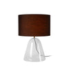 Lampe à poser Campana transparente, tissu, H 52,9 cm
