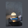 Lampe à poser Cato blanche et dorée mat, verre