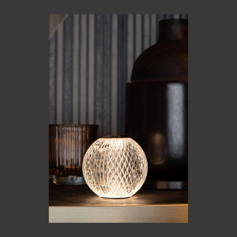 Lampe à poser Cintra transparente et dorée mat, Ø 11 cm (13599/11/60)