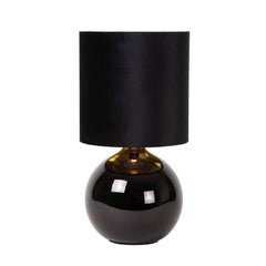 Lampe à poser Esterad noire, coton