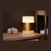 Lampe à poser Firmin dorée mat et opale, verre