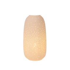 Lampe à poser Flores blanche, porcelaine, H 33,2 cm