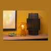 Lampe à poser Fungo orange, verre