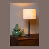 Lampe à poser Maya beige et noire, coton