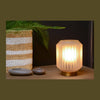 Lampe à poser Sueno blanche et dorée mat, verre