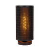 Lampe à poser Tagalog noire et bois clair, H 31,5 cm