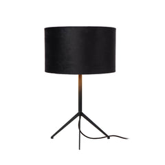 Lampe à poser Tondo noire, lin