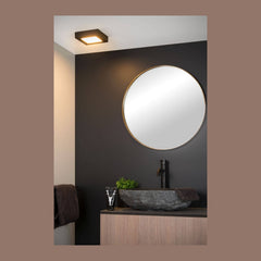 Plafonnier Brice noir, L 16,8 cm