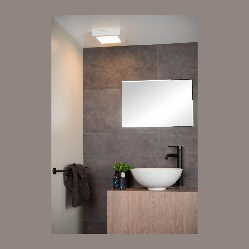 Plafonnier Brice blanc, L 22 cm