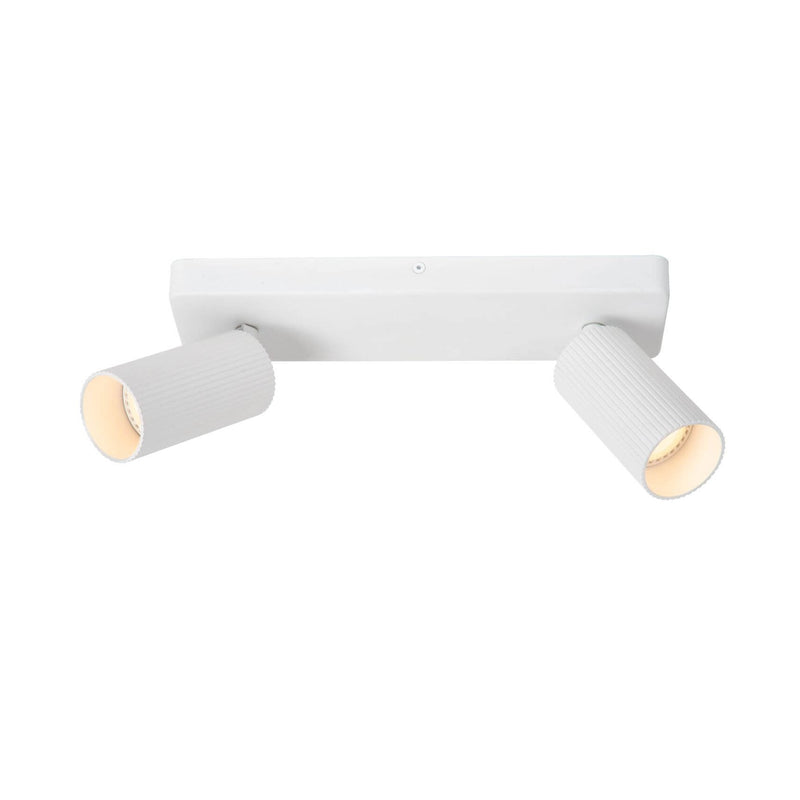 Plafonnier Clubs 2 lumières blanc