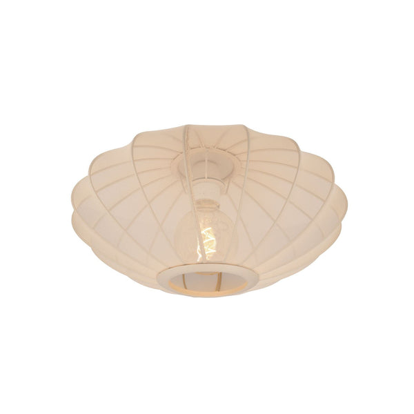 Plafonnier Corina beige, tissu