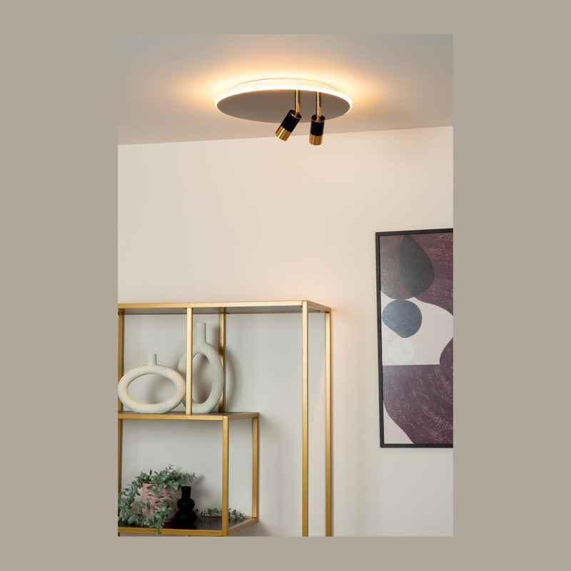 Plafonnier Jubel noir et chromé