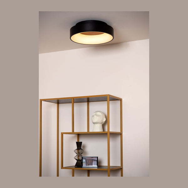 Plafonnier Mirage noir, Ø 38 cm