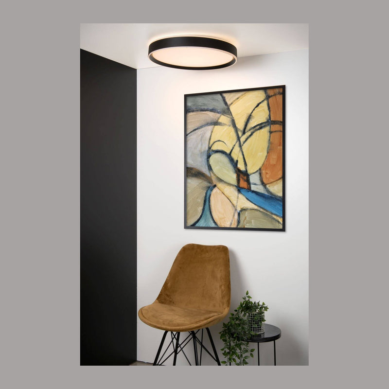 Plafonnier Nuria noir, Ø 50 cm