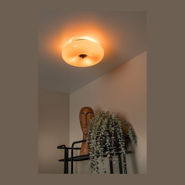 Plafonnier Sentino 3 lumières orange, verre