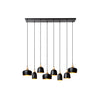 Suspension Chayanne 8 lumières noire