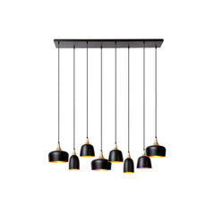 Suspension Chayanne 8 lumières noire