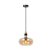 Suspension Ilona ambrée et noire, verre (45408/30/62)