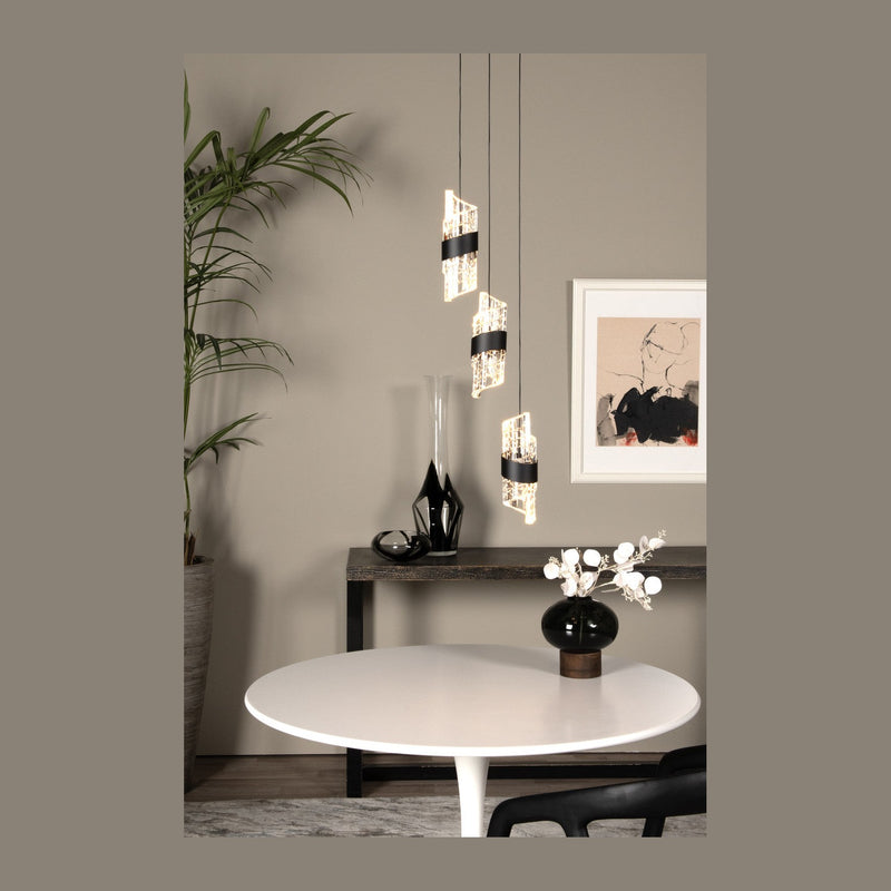 Suspension Kligande noire, H 70 cm (13496/21/30)
