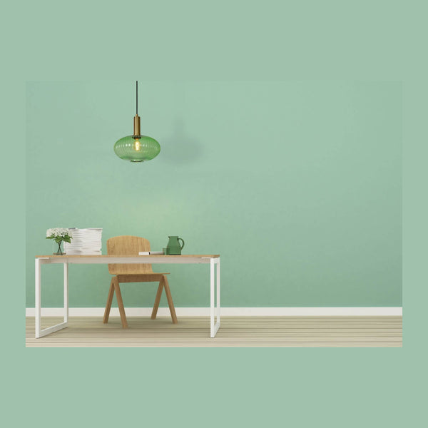 Suspension Maloto verte et dorée mat, verre