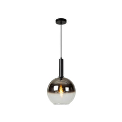 Suspension Marius noire et fumée, verre