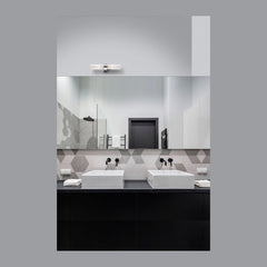 Applique murale Polo 2 lumières chromée, verre