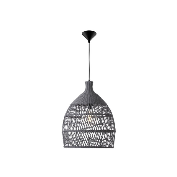 Suspension Destin grise, rotin (9586702)