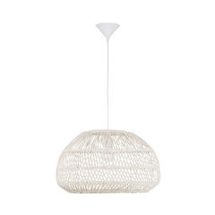 Suspension Melody crème, rotin