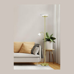 Lampadaire Gerry 2 lumières laiton brossé