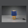 Lampe à poser Sophia dorée et bleu, céramique