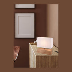 Lampe à poser Woody bois, H 30,5 cm (R50181030)