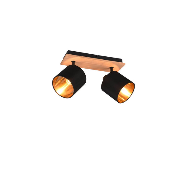 Spot Tommy 2 lumières bois