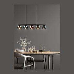 Suspension Sheldon 5 lumières multicolore