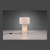 Lampe à poser Bale 2 lumières grise, tissu