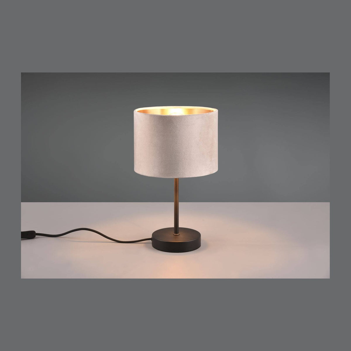 Lampe à poser Julieta beige, tissu