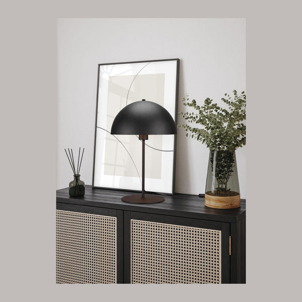 Lampe à poser Nola noire mat, H 45 cm
