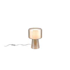 Lampe à poser Rocka ambrée, verre