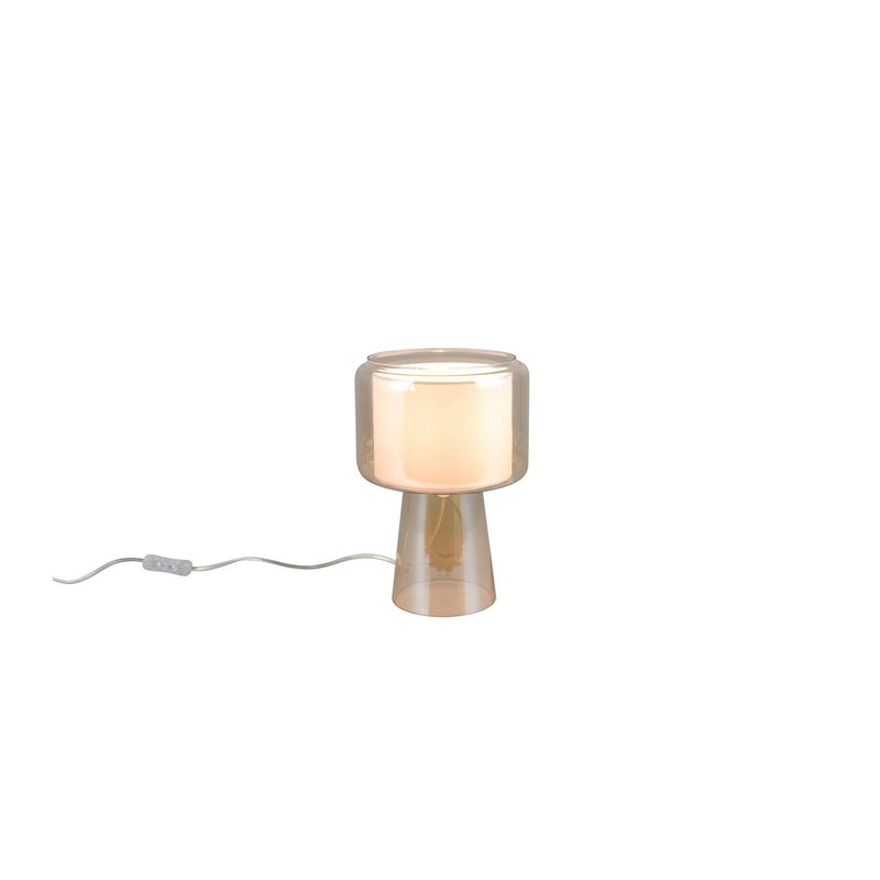 Lampe à poser Rocka ambrée, verre