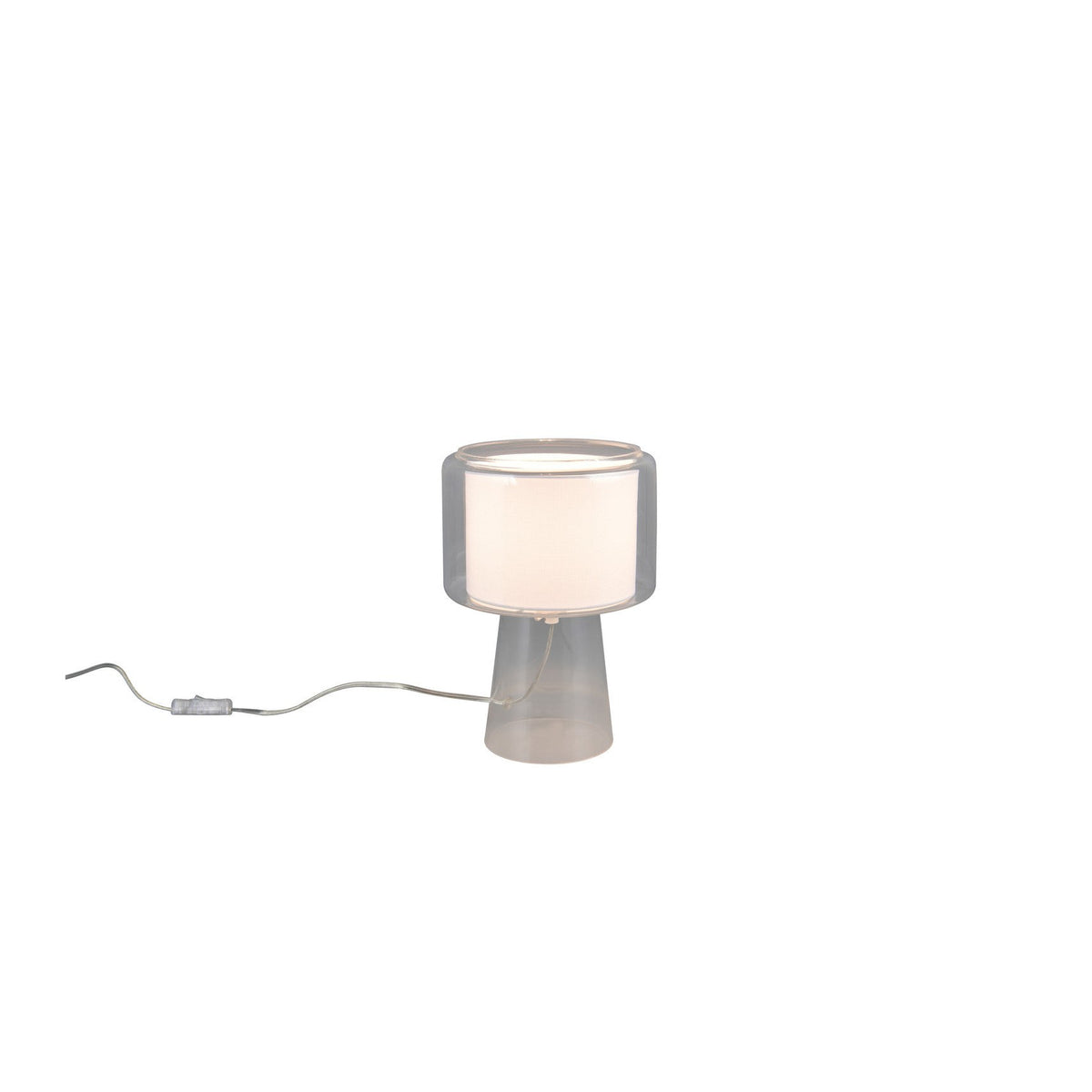 Lampe à poser Rocka transparente, verre