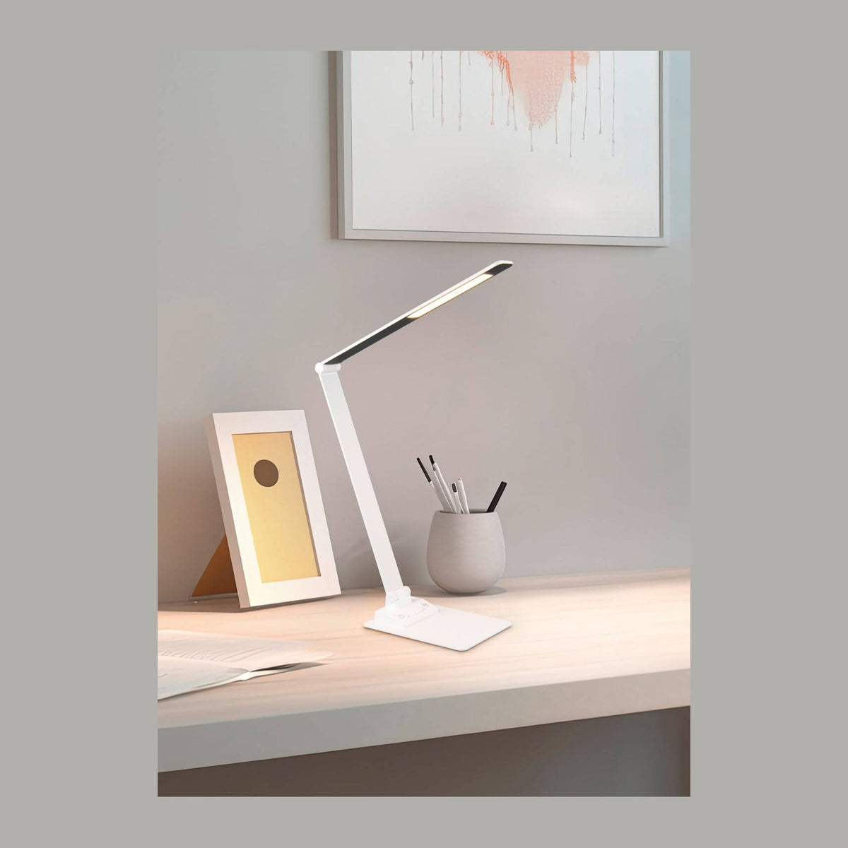 Lampe à poser Travis blanche mat
