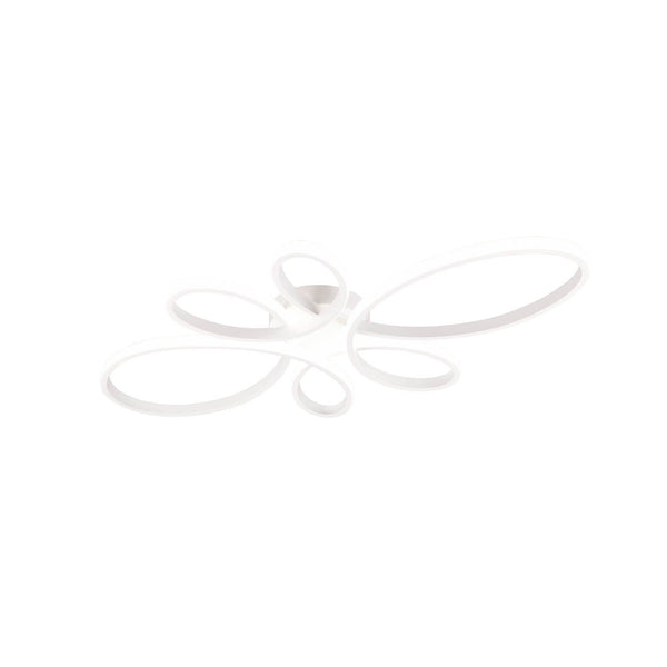 Plafonnier Fly blanc mat, L 83 cm