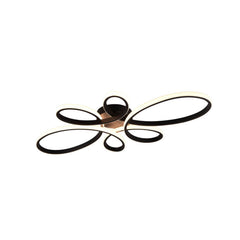 Plafonnier Fly noir mat, L 83 cm