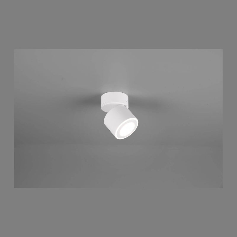 Plafonnier Taurus blanc mat, L 10,9 cm