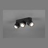 Plafonnier Taurus noir mat, L 27,3 cm