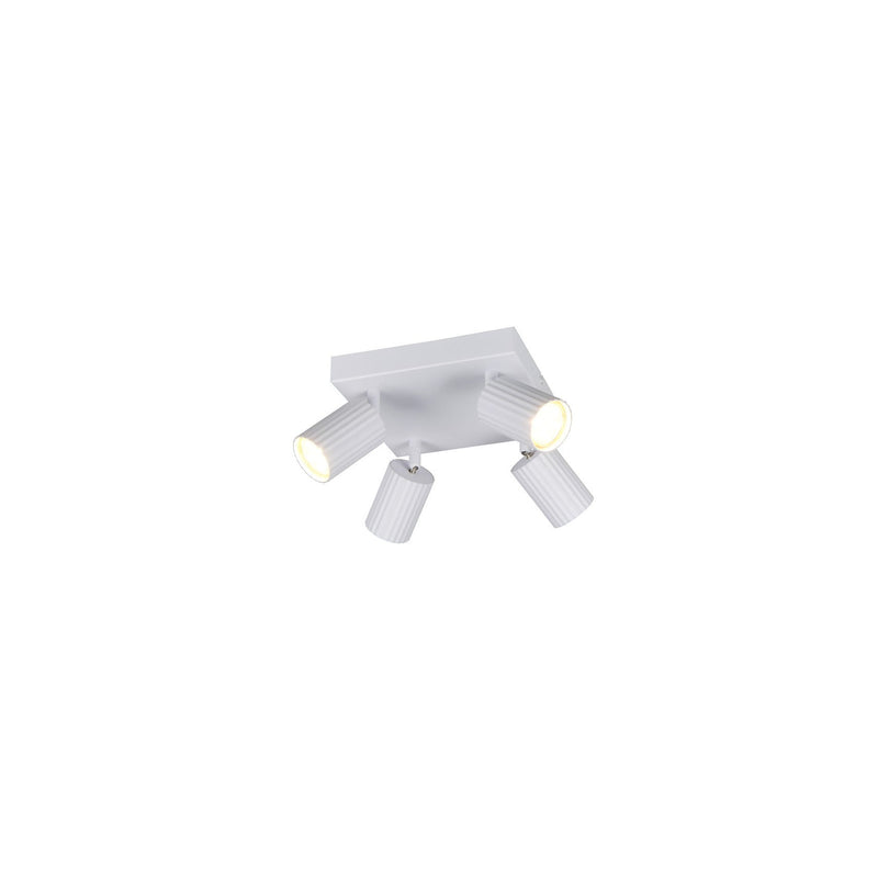 Spot Soka 4 lumières blanc mat