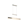 Suspension Arcola nickel satiné, L 150 cm