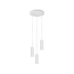 Suspension Soka 3 lumières blanche mat