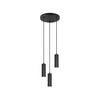 Suspension Soka 3 lumières noire mat